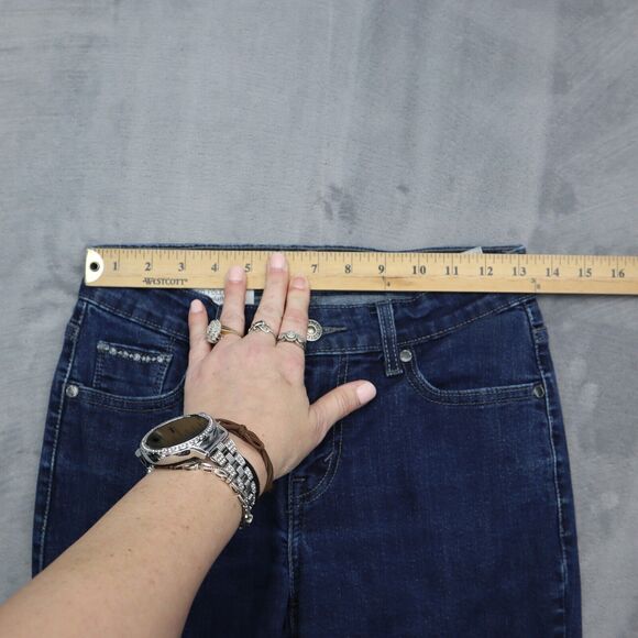 Levi Strauss And Co Pants Womens Blue Button Zip Mid Rise Skinny Denim Jeans - Picture 3 of 16